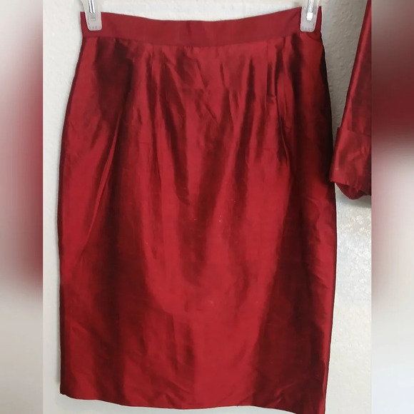 B. Michael New York 100% Silk 2 Piece Matching Skirtsuit Skirt & Jacket Suit 10 - Picture 4 of 10